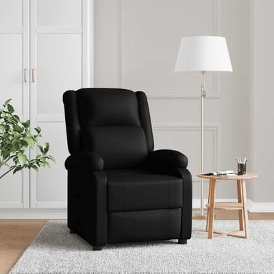vidaXL - Fauteuil - verstelbaar - kunstleer - zwart