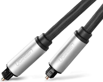 Ugreen Av108 Kabel Optyczny Toslink Audio, Aluminiowy Z Oplotem, 1.5M (Szary)