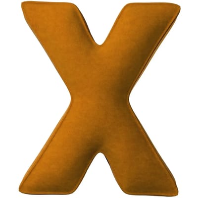Kussen letter x Yellow Tipi Posh Velvet