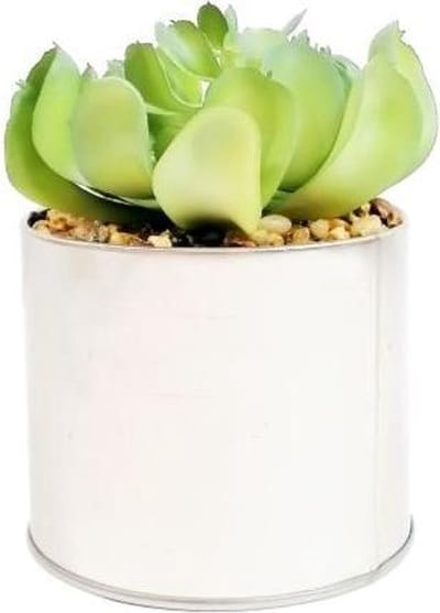 Kunstplant in metalen pot H. 14cm - Overig - Motif 2 - SILUMEN