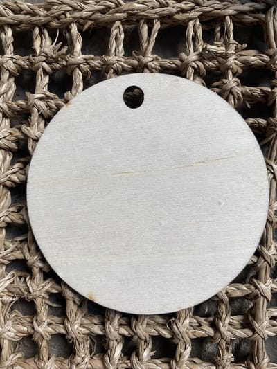Set van 10 houten kersthangers - 11 cm - onbewerkt - om op te hangen - kerstmis - school