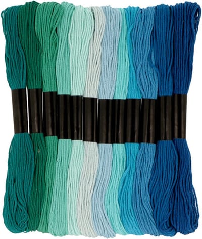 12 turquoise katoenen draden 8 m - Artemio