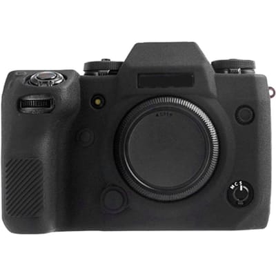 Housse de protection en silicone souple Easy Hood pour appareil photo Fujifilm X H1(Noir) black