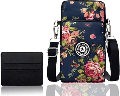 Dames Mini Crossbody Schoudertas voor Mobiele Telefoon, Waterdicht, Verstelbare Schouderriem, Inclusief Kaarthouder en Ideaal voor Dagelijks Gebruik