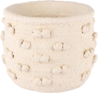 Dekoratief | Bloempot m/bloemen, cement, 16x16x13cm | A250634
