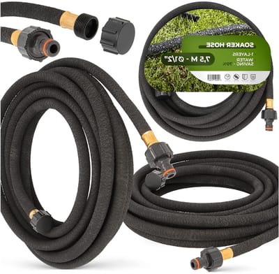 Irrigatieslang - Druppelslang - Planten water geven - Waterbesparend - 75 meter - Zwart