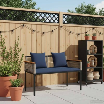 vidaXL - Tuinbank - 2 - -Seater - 117 - x - 54 - x - 74.5 - cm - poly - rattan