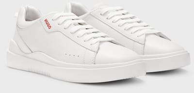 HUGO 50499253_100_39, Vrouw, Volwassene, Modieuze sneakers, Wit, Monochromatisch, Vetersluiting