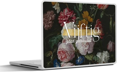 Laptop sticker - 12.3 inch - vijftig jaar getrouwd - Quotes - Jubileum - Trouwen - Spreuken - 30x22cm - Laptopstickers - Laptop skin - Cover