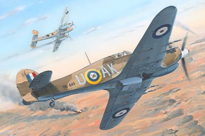 HobbyBoss Modelbouwpakket Militaire voertuigen - 81779 Hawker Hurricane Mk.IIc/Trop Plastic - 1:48 - Modelbouw