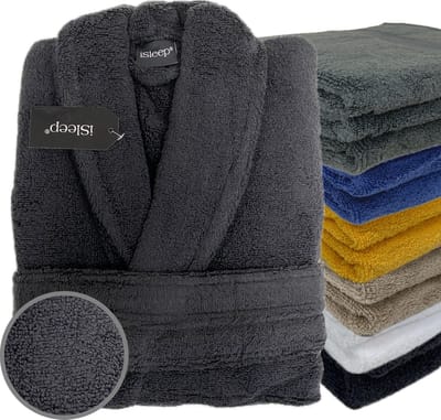 iSleep Terry Badjas - 100% Katoen - Unisex - Maat S - Zwart