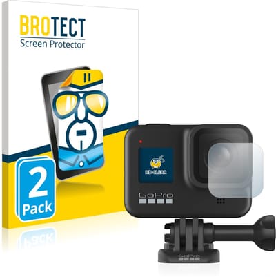 BROTECT - Screenprotector voor GoPro Hero 8 Black (Lens) - Folie Beschermfolie transparant 2 Stuks