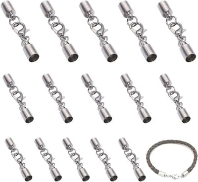 15x Karabijnsluitingen RVS Kettingsluitingen Zilver voor DIY en Accessoires