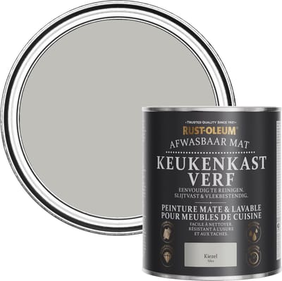 Rust-Oleum Lichtgrijs Afwasbaar Mat Keukenkastverf - Kiezel 750ml