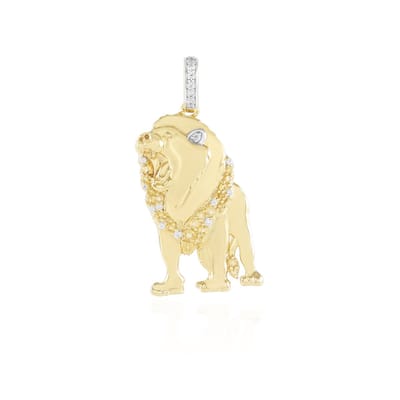 Cavill - Zilveren Hanger - 925 Sterling Zilver - Rond Geslepen Braziliaanse Citrien 0,41 ct - Zirkonen Sprankeling - Duurzaam & Elegant Sieraad