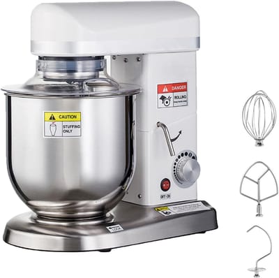 Keukenrobot - Keukenmixer - Bakken en Koken - 3-in-1 Multifunctioneel - 7 Liter Kom - Wit