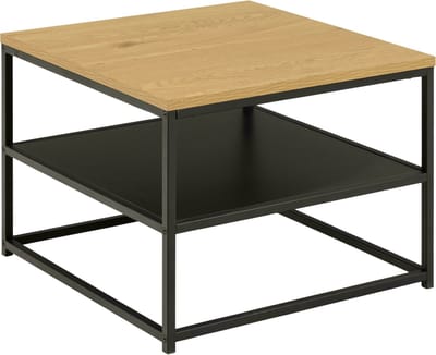 Bendt Salontafel 'Ture' Eiken en metaal, 55 x 55cm