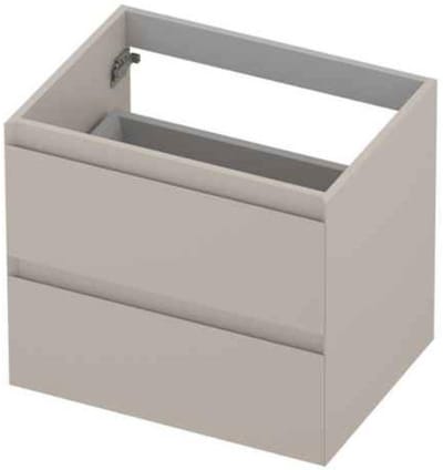 INK - Onderkast 2 Laden Greeploos Gelakt 45gr - 600x450x520 Mm - Mat Kasjmier Grijs