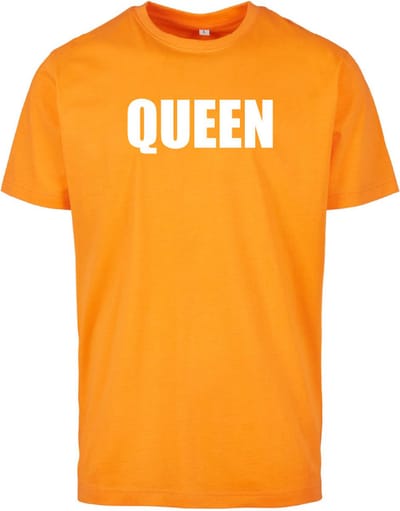 T-shirt oranje M - Queen - soBAD. - Koningsdag - Oranje shirt dames - Oranje shirt heren - Unisex - Regular fit