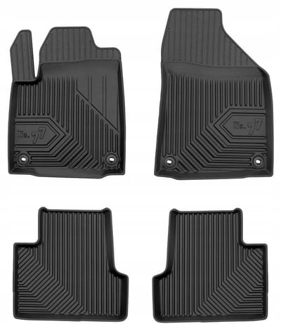 FROGUM No.77 Automatten - Geschikt voor JEEP CHEROKEE V KL (vanaf 2013) - 4-delig - TPE Rubber - Zwart