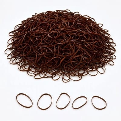 Set van 1000 bruine mini haar elastiekjes voor meisjes en vrouwen – dunne elastiekjes voor vlechten, kinderhaar en detailwerk – rekbaar en flexibel – 1000 stuks