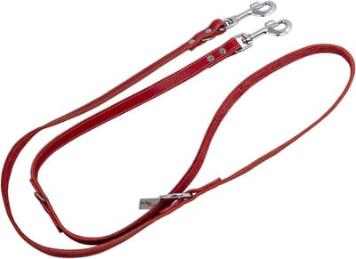 Trainingriem Vetleer voor Honden 25 mm x 200 cm Rood