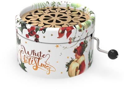 Belle Lurette muziekdoosje kerstbus White Christmas - kerstcadeau.