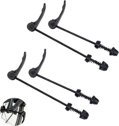 Fiets snelspanners - Wielbevestiging set - Wielen Wisselen - Ultralicht aluminium - 140mm/180mm - Zwart