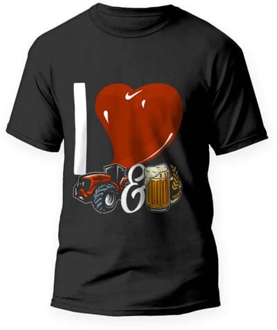 AGRIFANS® I love trekkers & bier - Heren T-shirt - S