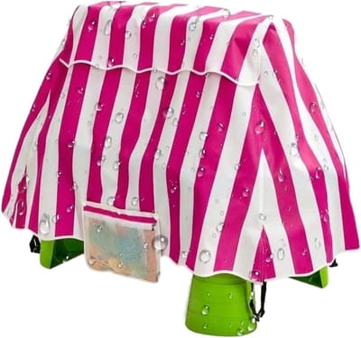 Speelgoedhoes - Water tafel - Buiten spelen - Stof- en UV-bescherming - 94x56x65cm - Roze