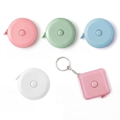 Meetlint Lichaam - Kleermakersmeetlint Centimeter - Nauwkeurig Meten - Dubbele Schaal Intrekbaar - 150 cm - Multi-color