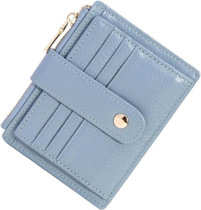 Leren RFID-blockerende creditcardhouder voor mannen en vrouwen met muntcompartiment en 9 kaartsleuven, compact en stijlvol design