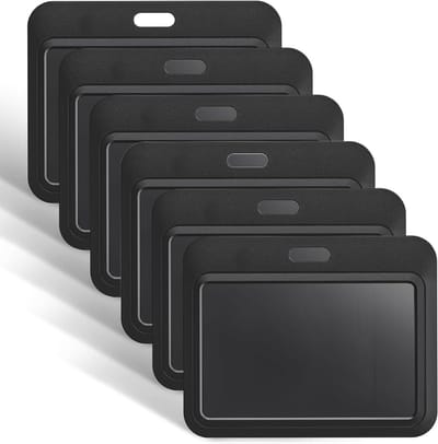 Badgehouders Set - Kaarthoesjes Plastic - Identificatie Tonen - Snelle Toegang Ontwerp - 6 Stuks - Zwart
