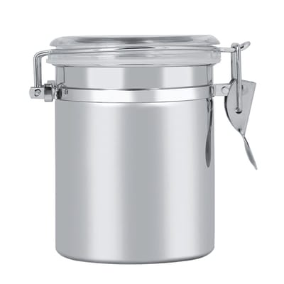 Dailygoods- Buscontainer Roestvrij Staal - Luchtdicht - Opslag voor Koffie/Suiker/Thee - Grote Capaciteit - 10*11 cm - Lichtgewicht 388g - Voedselopslagpot