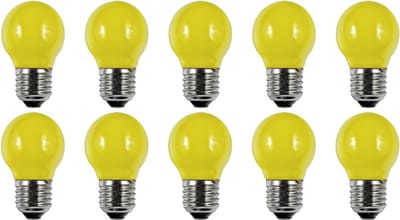 SPL E27 LED Lamp 1W - Geel - LED Filament Mini Globe/Kogel G45 - Feestverlichting - 10 Stuks