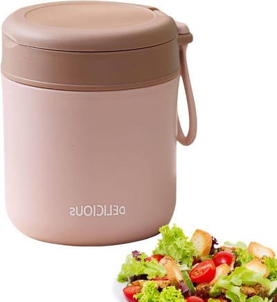 Générique Lunchbox, 430 ml, roestvrijstalen doos met deksel, grote opening, isolatie, warm, koud, lunchpot, voor studenten, volwassenen, werk, reizen, camping, picknick, keuken, eetkamer