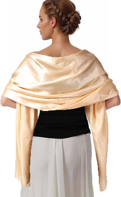 Elegante chiffon sjaal voor dames, comfortabel en huidvriendelijk, extra groot voor avondjurken en bruiloften, perfect voor ceremonies en speciale gelegenheden