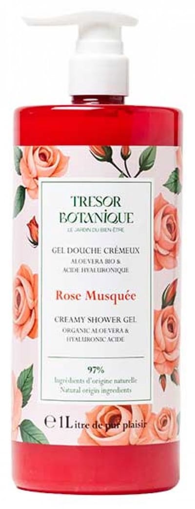 Trésor Botanique Gel Douche Crémeux Rose Musquée 1 L
