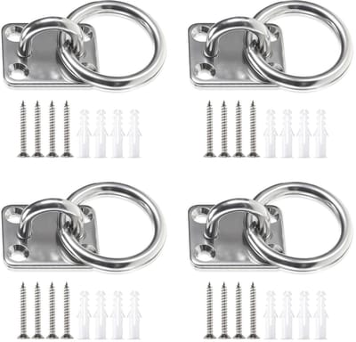 Paarden Ankers - Paarden Ringen - Veiligheid Stal - Roestvrij Staal - 4 stuks - Zilver