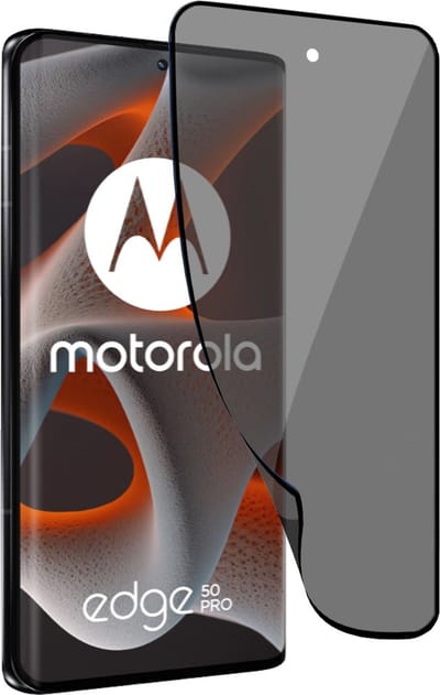 Geschikt voor Motorola Edge 50 Pro - Privacy Screenprotector - Beschermglas Folie - Privé GuardCover