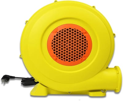 Springkasteel Pomp - Luchtpomp Blower - Opblaasbaar Speelgoed - 750W Krachtige Motor - 377x231x385cm - Geel Oranje