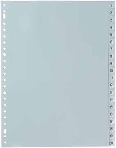 Tabbladen set 1-20, PP A4, 23 rings
