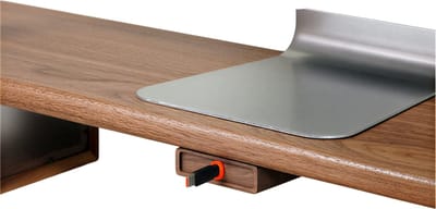 Uitschuifbare oplaadkabel houder – Zelfklevende kabel organizer – Type C – Bruinhout – Kabelbeheer voor telefoon en laptop – Minimalistische kabelclip – Netjes en georganiseerd kabelbeheer