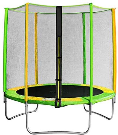 Trampoline voor kinderen Ø 150 cm met veiligheidsnet en randbescherming - Tuin en outdoor