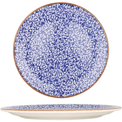 By Bone Dinerbord - Edera Cobalt - Porselein - 27 cm - set van 6