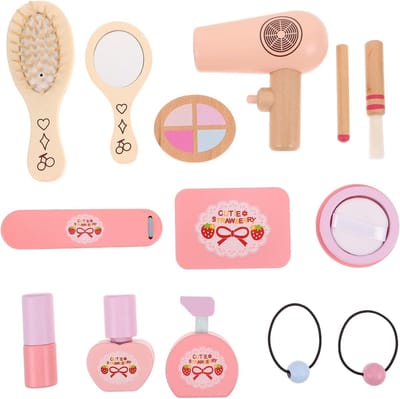Kinder Make-up Speelset - Prinsessen Salon Set - Doen Alsof Spelen - Houten Ontwerp