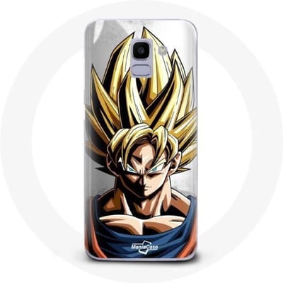Hoesje voor Samsung Galaxy J6 2018 Goku Wall Dragon Ball Super