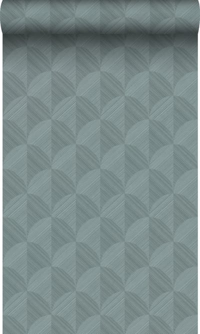 Origin Wallcoverings behang 3D-motief vergrijsd blauw - 50 x 900 cm - 347990