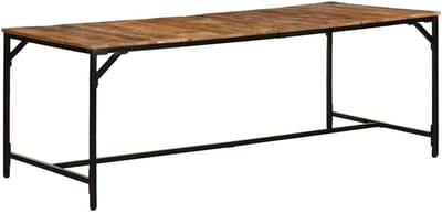 Eettafel Massief Hout - Eetkamertafel Keukentafel - Gezellig Dineren - Ruig Mangohout Design - 200x100x75 cm - Natuurlijk