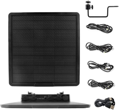 Draagbaar 20W Zonnepaneel voor Opladen van Camera's en Verlichting - Waterdicht en Compact